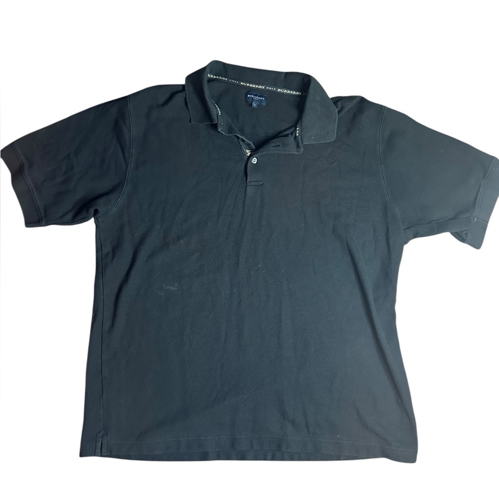 Men's Black Burberry Golf Polo Shirt